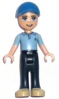 LEGO Minifigure-Andrew, Dark Blue Trousers, Medium Blue Polo Shirt, Blue Cap-Friends-FRND066-Creative Brick Builders